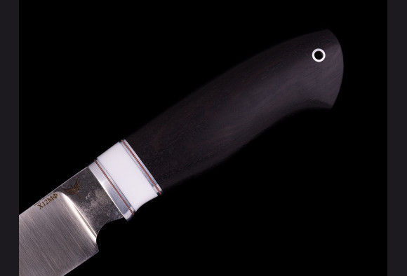 Нож Грибник 2 <span>(х12мф, мореный граб)</span> вставка искусственный камень