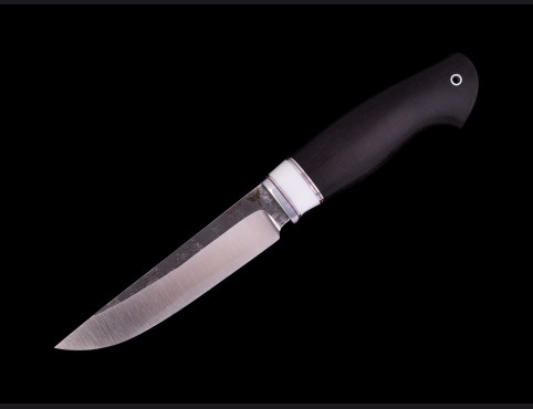 Нож Гепард (х12мф, мореный граб) вставка искусственный камень