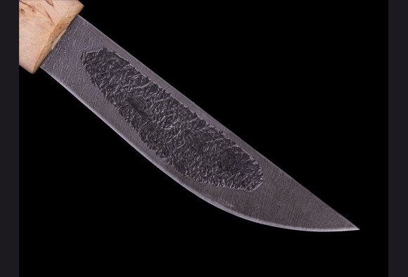 Нож Якутский средний <span>(Дамаск, карельская береза, кованный дол)</span>