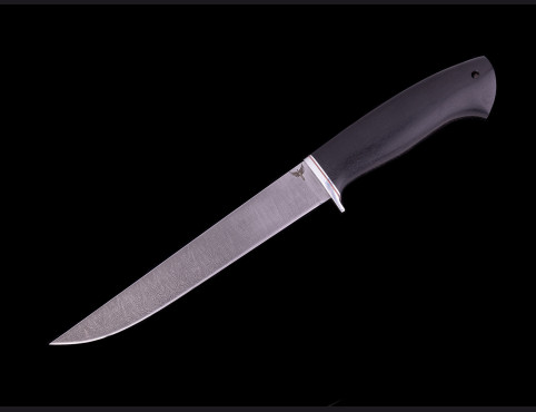 Нож Филейный большой (дамаск, мореный граб)