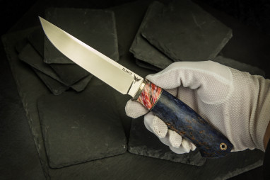 Нож Гепард <span class='product-card--title--span'>(elmax,стабилизированная карельская береза , стабилизированный зуб мамонта)</span>