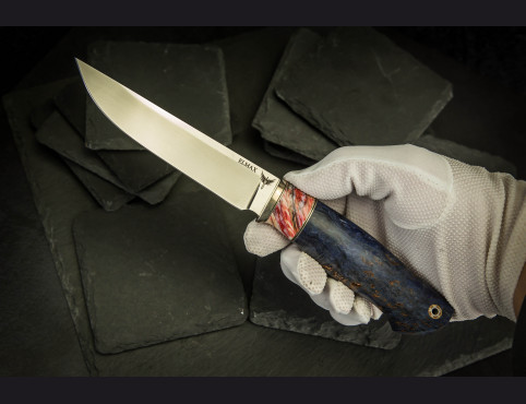 Нож Гепард (elmax,стабилизированная карельская береза , стабилизированный зуб мамонта)