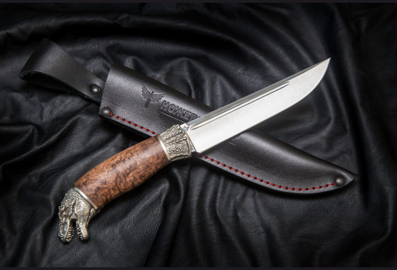 Нож Таран  <span>( х12мф, стабилизированная карельская береза, мельхиор)</span>