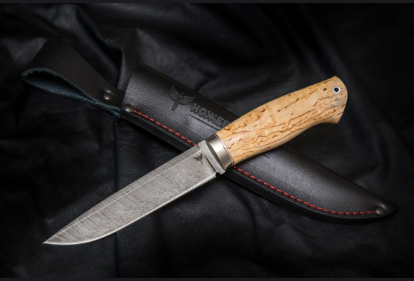 Нож Шерхан <span>(дамаск ,рукоять карельская береза)</span>