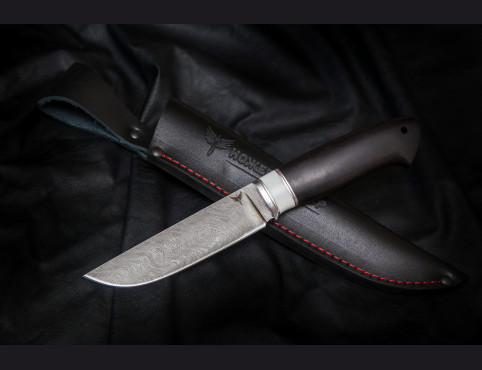 Нож Хозяин-Леса (дамаск 1200 слоев, акрил,мореный граб)