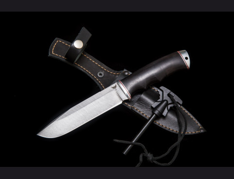 Нож Патриот (Дамаск 1200 слоев, граб, огнива)