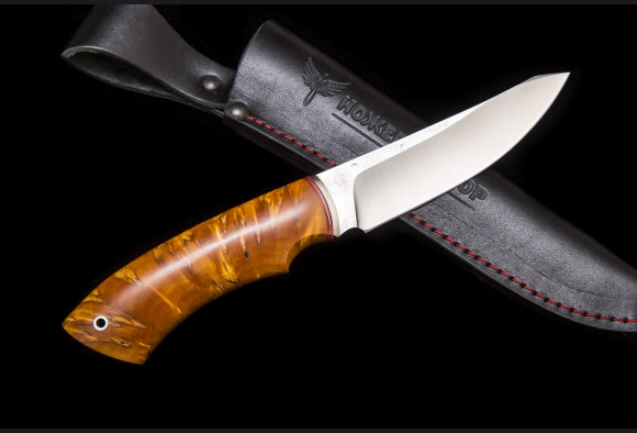Нож Алькор <span>(х12мф, стабилизированная карельская береза, мельхиор)</span>