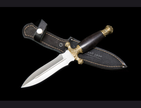 Нож Оскар (95х18, литье, мореный граб)