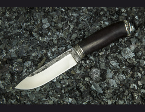 Нож Лань (х12мф, мореный граб, литье мельхиор 2)