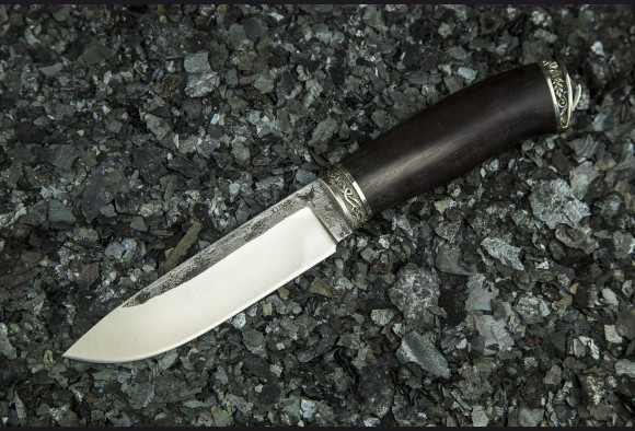 Нож Лань <span>(х12мф, мореный граб, литье мельхиор 2)</span>