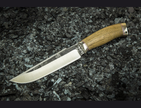 Нож Скорпион (сталь х12мф, корень ореха, мельхиор)