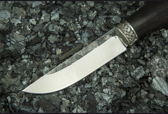 Нож Грибник 1 <span>(х12мф, мореный граб, литье мельхиор)</span>