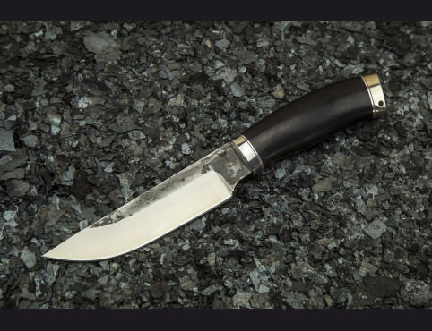 Нож Гюрза (х12мф, мореный граб, мельхиор)