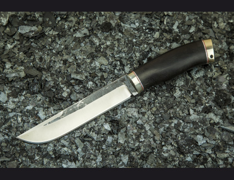 Нож Рейнджер  (х12мф,мореный граб, мельхиор)