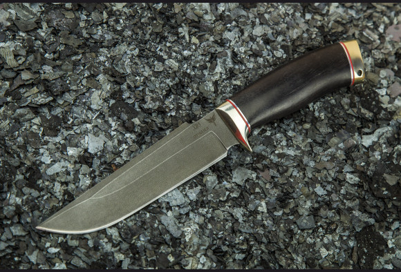 Нож Скорпион 2 <span>(ХВ5 алмазка, мореный граб, мельхиор)</span>