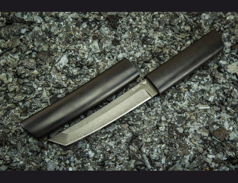 Нож Самурай (булат, мореный граб, деревянные ножны)