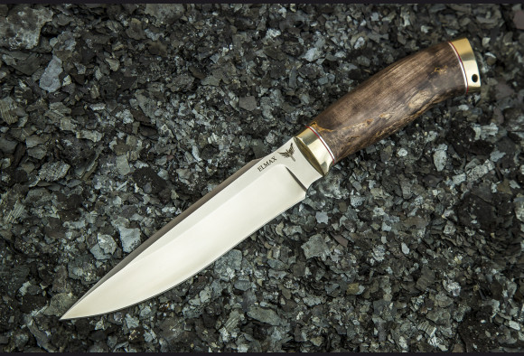 Нож Хищник <span>(ELMAX, стабилизированная карельская береза, мельхиор)</span>