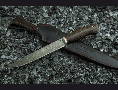 Нож Филейный большой (дамаск, венге)