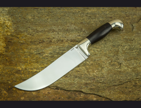 Нож Пчак (х12мф, мореный граб, мельхиор)
