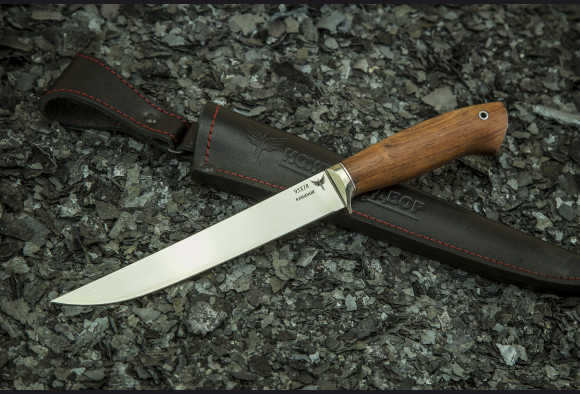 Нож филейный большой <span>(сталь 95х18, мореный граб)</span>