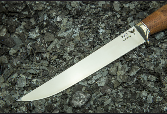 Нож филейный большой <span>(сталь 95х18, мореный граб)</span>
