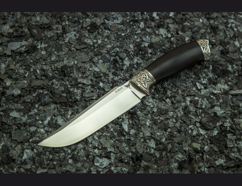 Нож Скорпион 2 (elmax, мореный граб, литье мельхиор 1)