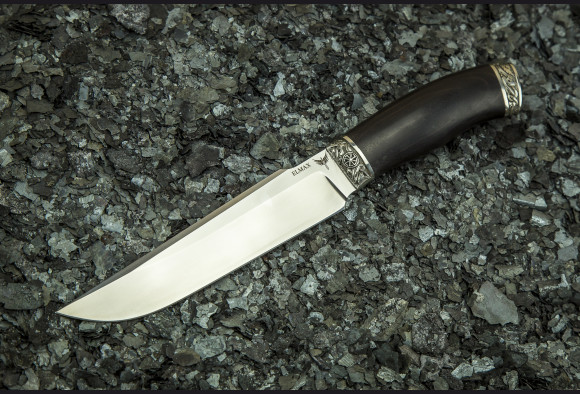 Нож Скорпион <span>(elmax, мореный граб, литье мельхиор)</span>