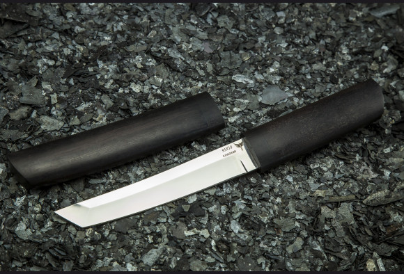 Нож Самурай <span>(95х18, мореный граб, деревянные ножны)</span>