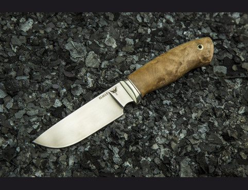 Нож Грибник 2 (Elmax, стабилизированная карельская береза, мозаичный пин под темляк)