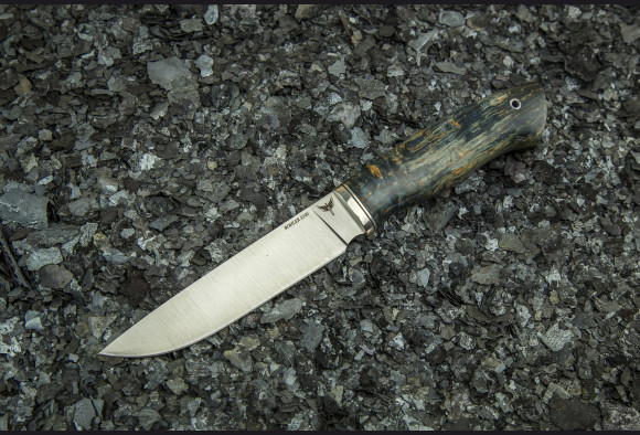 Нож Вепрь <span>(S390, стабилизированная карельская береза, мозаичный пин под темляк)</span>